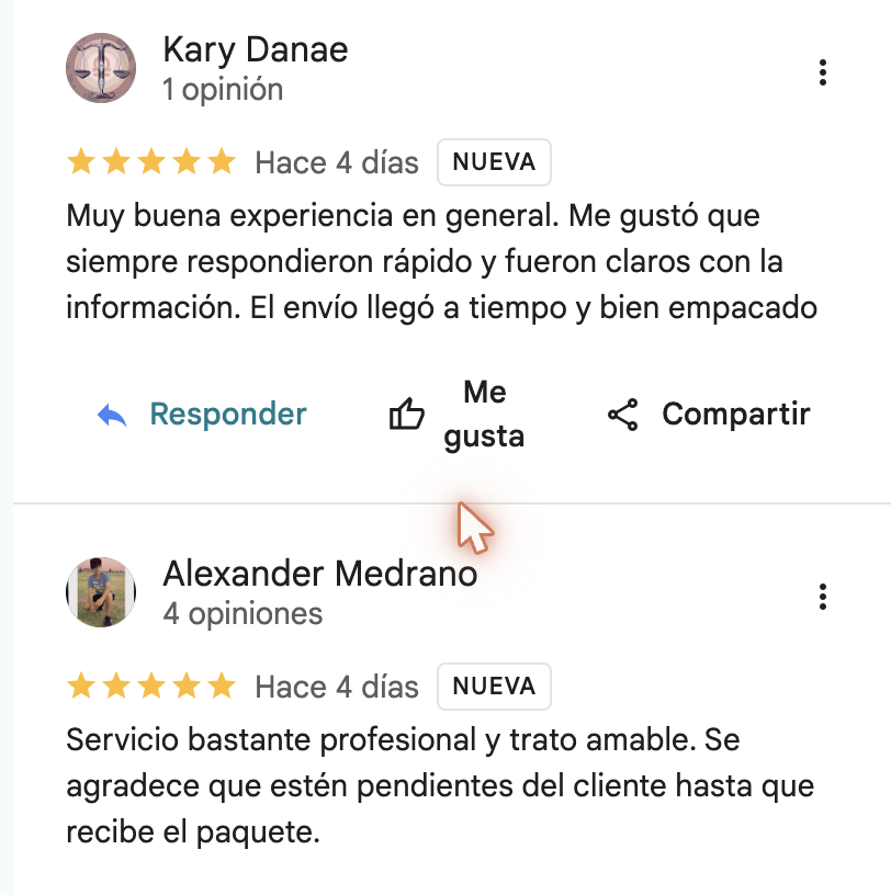 Reseña Google · Kary Danae + Alexander Medrano ★★★★★